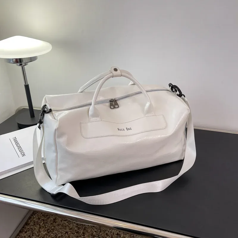 sac de voyage d'affaires grande capacité pour courts séjours, sac à main imperméable en pu pour femme, sac de voyage léger et respirant pour homme