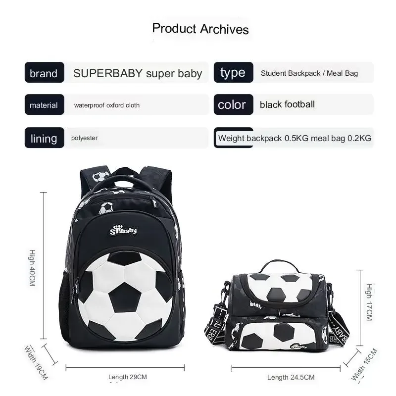 sac à dos de football léger pour enfants, cartable de voyage pour adolescents, mochila escolar infantil menino