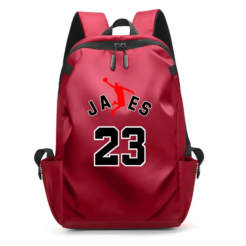 sac à dos en toile imprimée avec motif de lettre et numéro 23, sac d'école pour étudiants, sac à dos pour ordinateur portable, grande capacité, mode garçon et fille, albanes