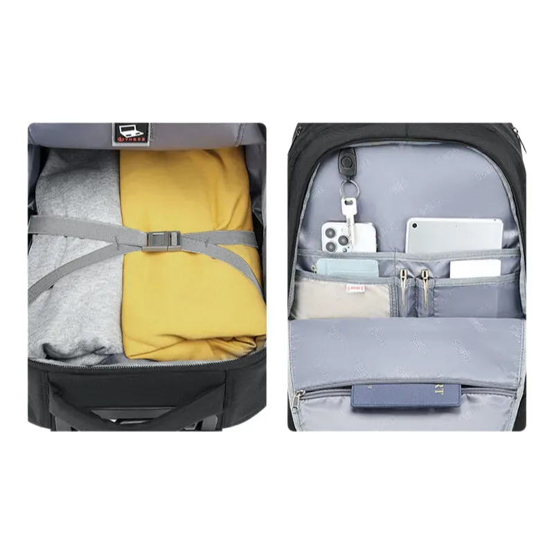 sac à dos à roulettes léger et durable, bagage à roulettes pour escalade d'escalier, pour les voyages d'affaires et les étudiants