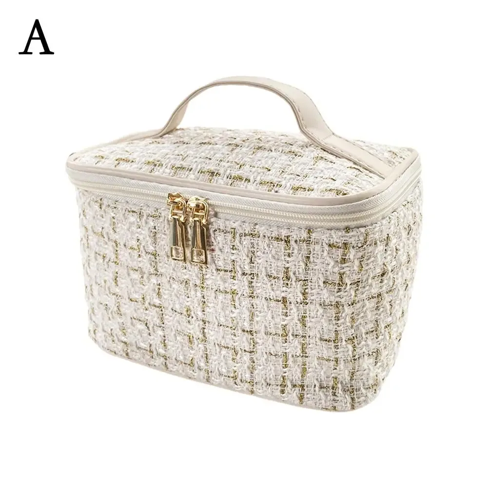 sac à cosmétiques de grande capacité pour femmes, sac de maquillage portable, sac de rangement à la mode, organisateur de toilette à main, sac de voyage