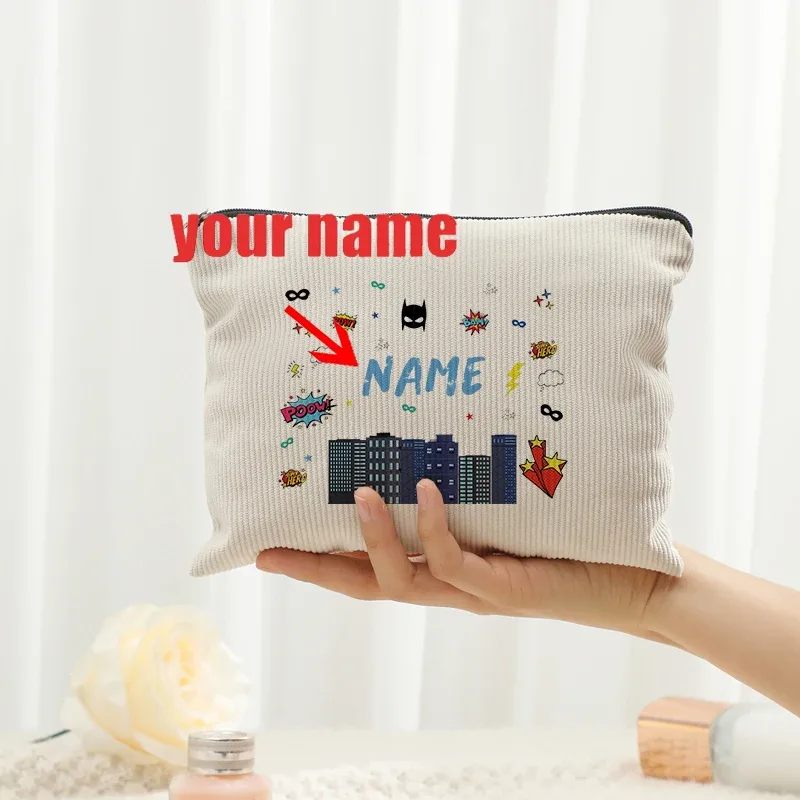 personnalisable avec nom dinosaure pastel vintage cirque motifs d'animaux de mer trousse de toilette maquillage sac de voyage garçon enfants amis cadeaux