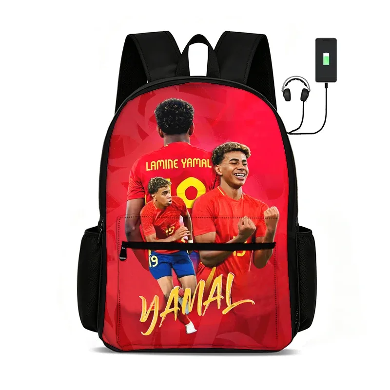 sac à dos football star l-lamin yamal, sacs d'école, de voyage, de grande capacité, sacs de sport, sacs à dos pour étudiants
