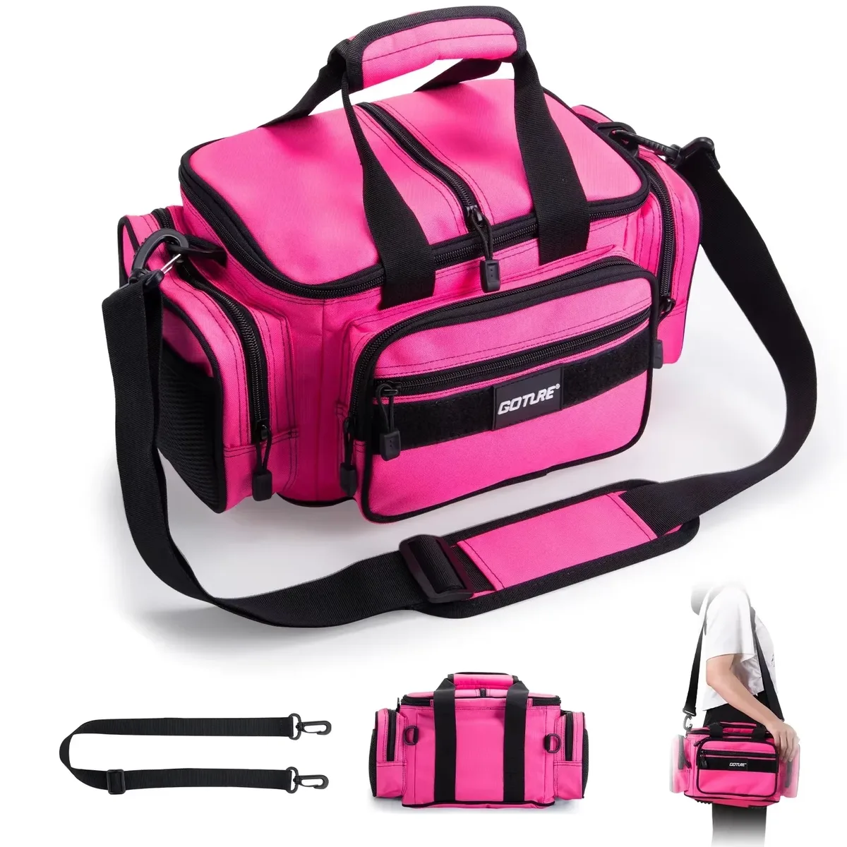 sac de voyage tactique en toile imperméable, sac à main multifonctionnel pour le camping, la randonnée, la pêche, sac à bandoulière, sac de voyage