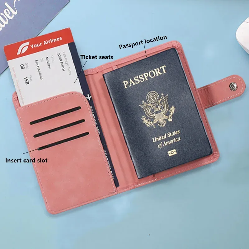 porte-passeport de voyage pour hommes et femmes, organiseur essentiel pour cartes de crédit, étui de rangement - accessoires de voyage compacts