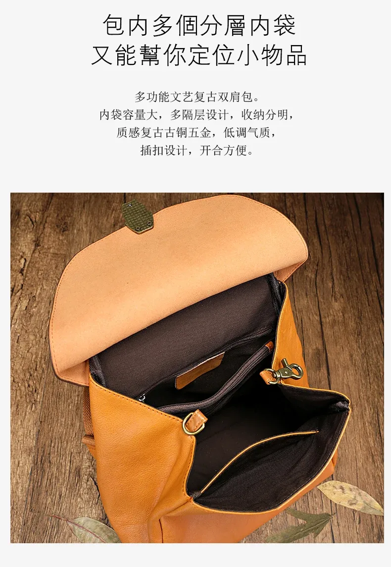 pndme simple vintage première couche peau de vache dames sacs à dos en plein air voyage designers à la main en cuir véritable cartable pour femmes