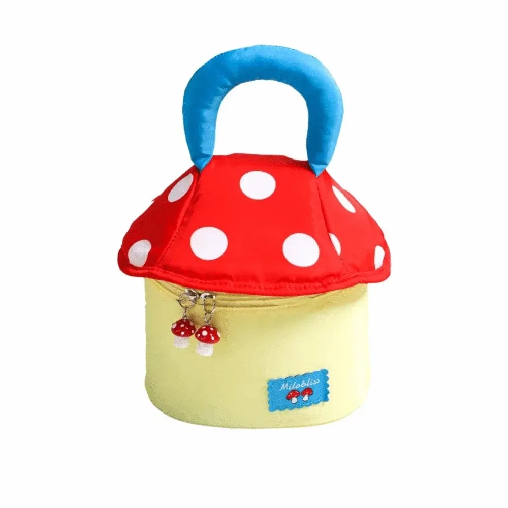 grande trousse de maquillage mignonne grande capacité, sac cosmétique multifonctionnel en forme de maison champignon, trousse de toilette esthétique portable