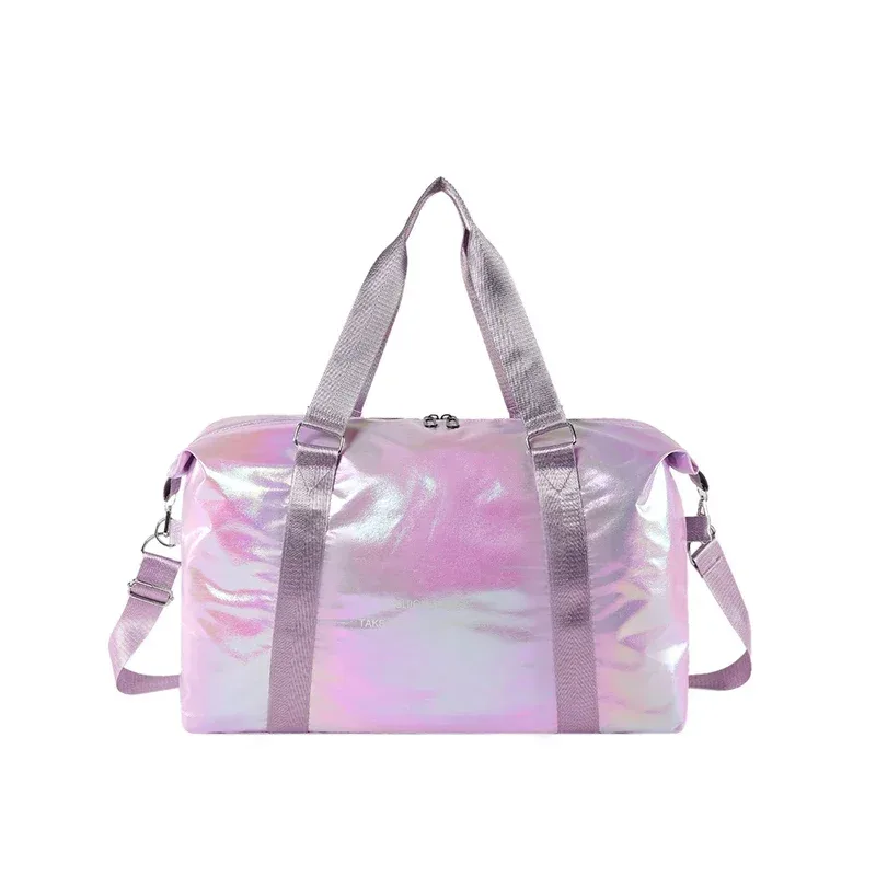 sac de voyage en nylon avec fermeture éclair symphonie nacrée pour jeunes, sac de sport de grande capacité avec lettres imprimées, offre spéciale, 2026