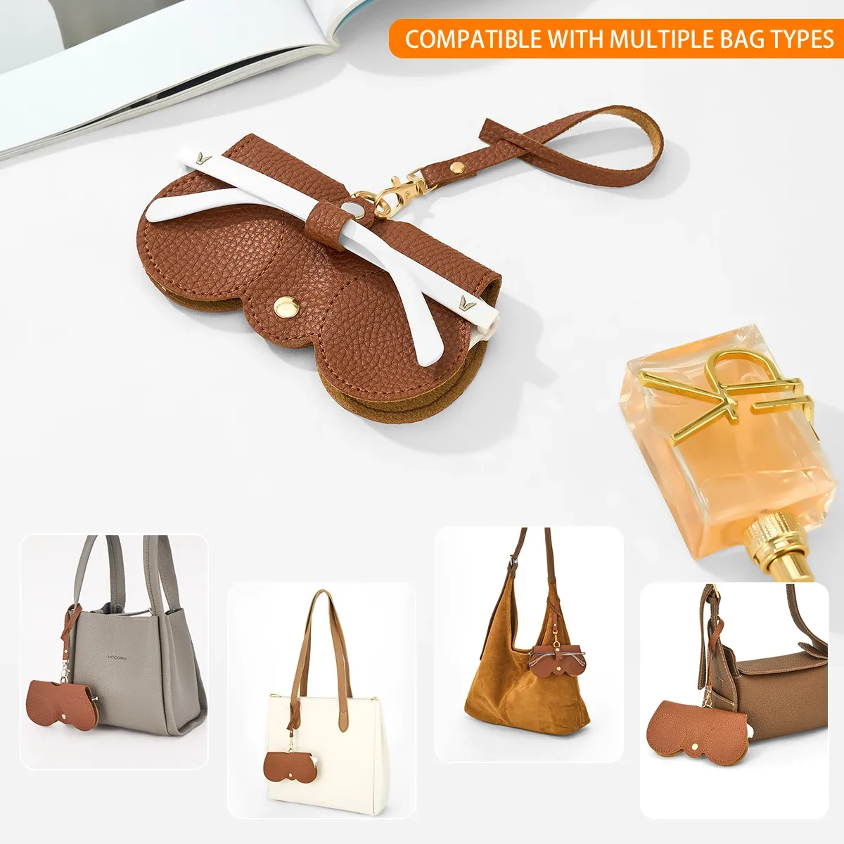 sac de rangement pour lunettes, sac de rangement pour lunettes de soleil, boîte de rangement portable pour lunettes de soleil à suspendre, sac à suspendre, étui pour lunettes de soleil, étui pour lunettes de myopie.