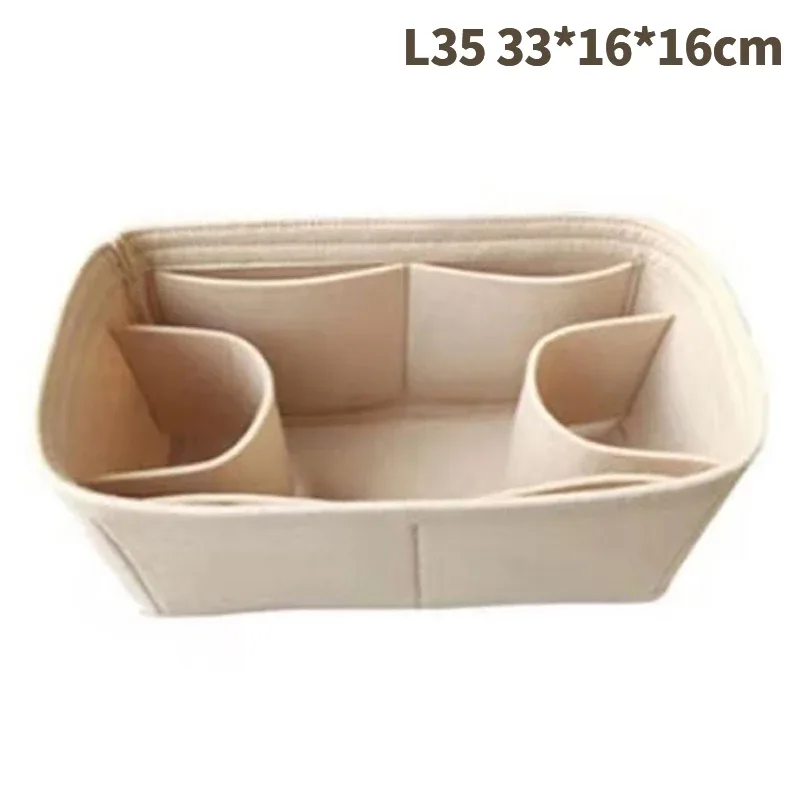sac à main en feutre pour insertion de gril, sacoche pour cosmétiques portables, accessoire de voyage, 25, 30, 35