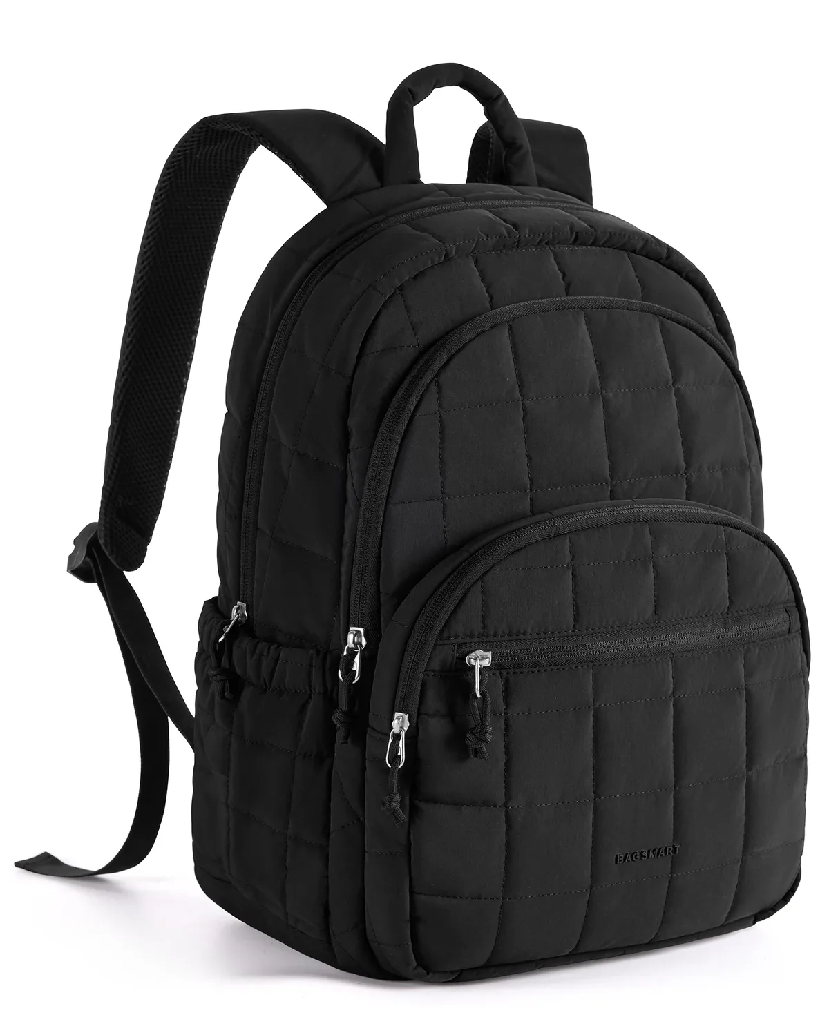 sac dos nylon beige carreaux 20 35 litres bandes soutien ventilées poignée souple compartiment téléphone portable courbe physiologique dos