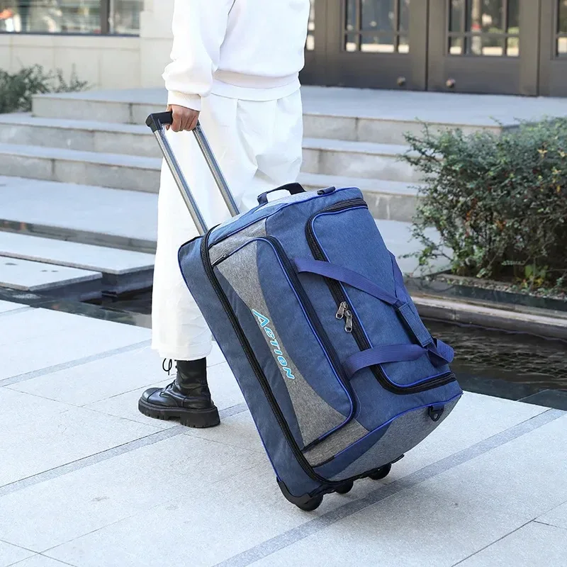 valise trolley grande capacité, sac de voyage, sac de cabine, sac à roulettes oxford imperméable, bagage à roulettes avec roues