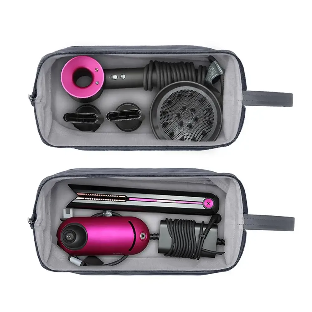 sac de transport pour sèche-cheveux en pu, organisateur de maquillage portable, sac de rangement étanche pour protection du sèche-cheveux, étui pour sèche-cheveux dyson