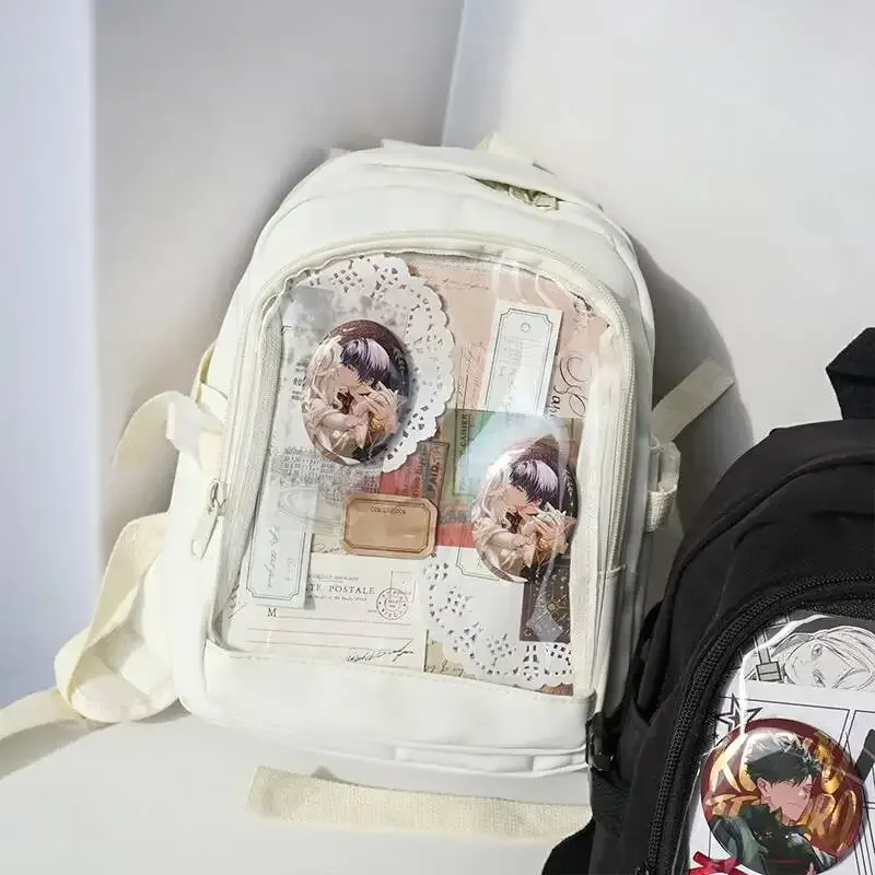 sac à dos mini y2k mignon pour femme, sac itabag tendance, sac à dos transparent pour fille, sac à dos diy personnalisé, sac à bandoulière lolita