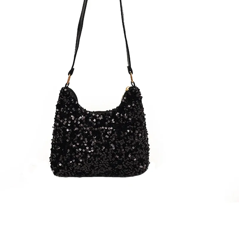 sac à main tendance et populaire pour femmes, de style coréen, orné de paillettes - petit sac polyvalent à porter à l'épaule