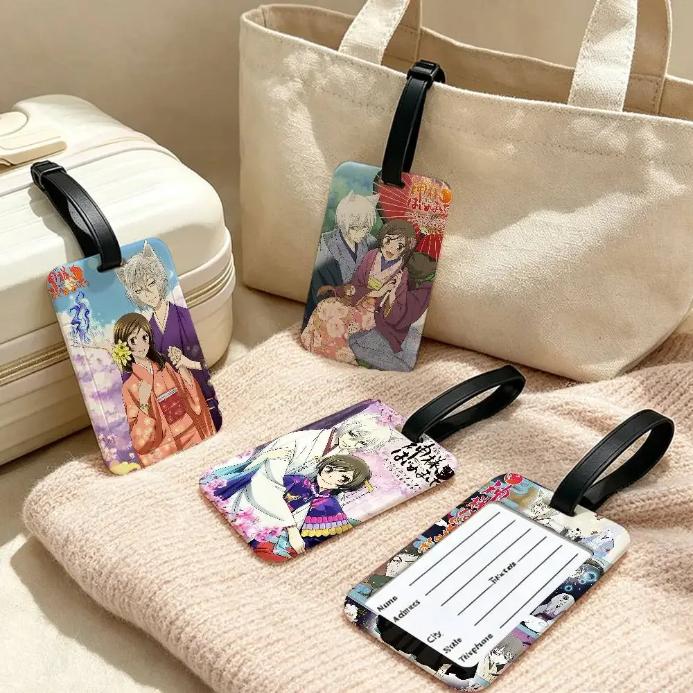 étiquette de bagage portable anti-perte anime k-kamisama kiss magazine, étui de carte d'informations en pvc, étiquette de voyage pour valise et sac à dos