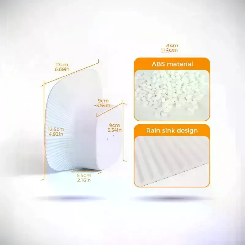 housse de protection contre les intempéries en abs pour eufy s340, protection contre la pluie et le soleil, housse de protection blanche pour caméra de sécurité