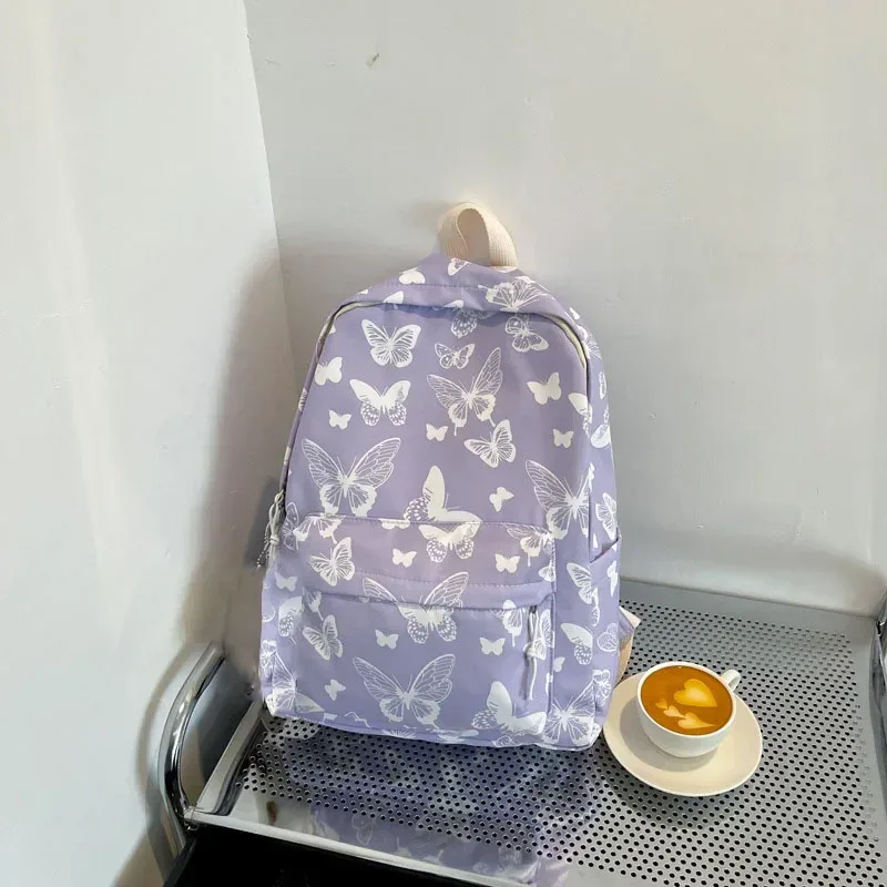 mode papillon modèle coréen femmes sac à dos étudiant sac à dos pour l'école livre stockage et organisateur de voyage rюкзак с экраном