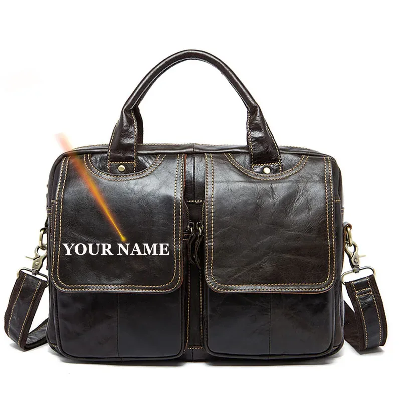 westal-sac en cuir véritable pour hommes, étuis à bombes, sac pour ordinateur portable, fourre-tout pour documents, sacs de bureau pour hommes, sacs de messager, 8002