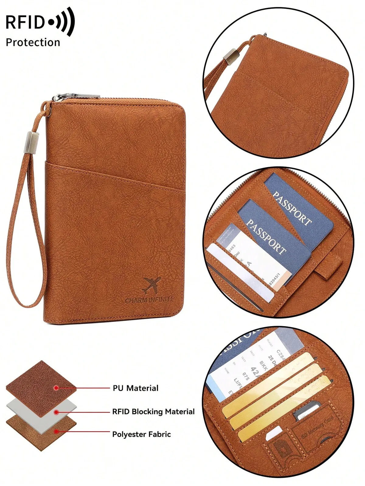 nouvelle trousse de voyage rétro pour passeports, format familial, petite et grande capacité, peut contenir 4 passeports, accessoires de voyage