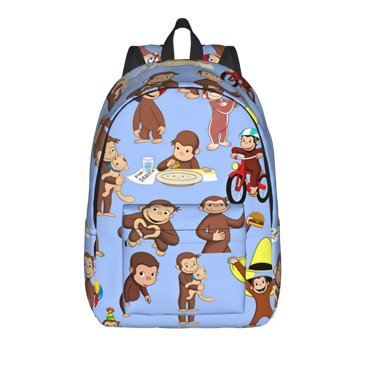 sac à dos curious george dessert activity stickers, sacs à dos de voyage pour filles, sacs d'école kawaii, grand sac à dos de créateur