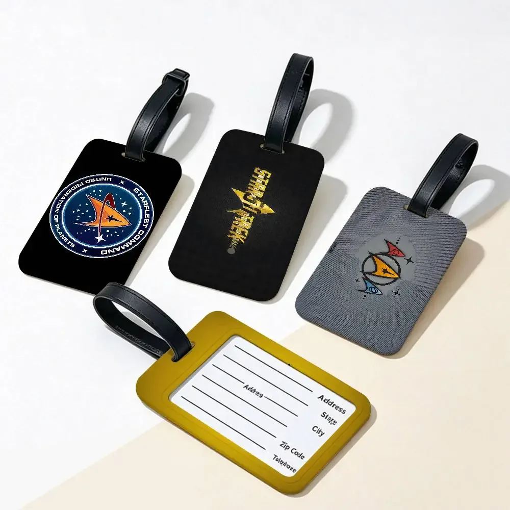 étiquette d'identification de bagages en pvc s-star t-trek scifi, porte-carte d'information anti-perte, étiquette nominative pour valise de voyage