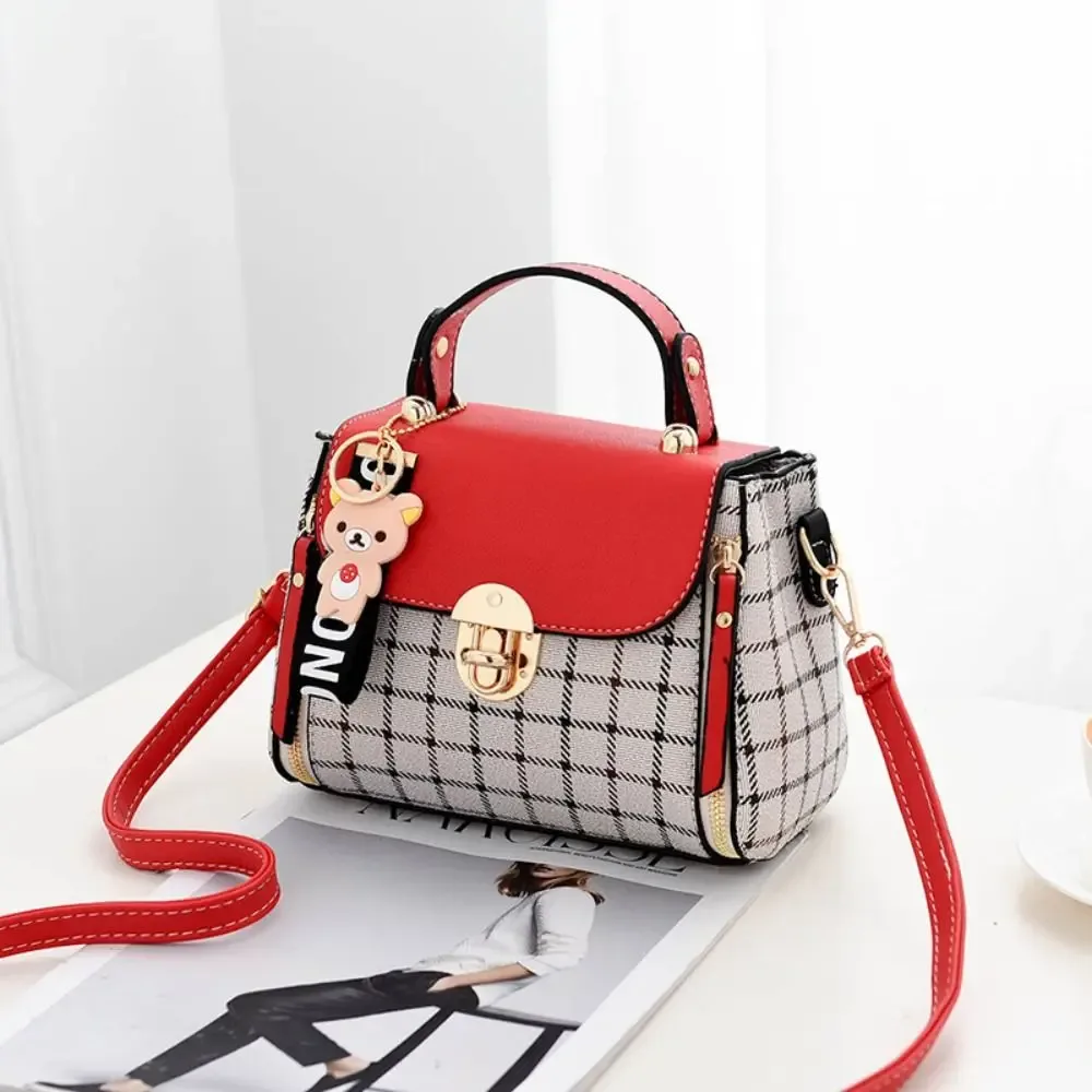 sac à main à motif écossais pour femmes, sac à bandoulière en cuir pu pour dames, sac à main à rabat strucflap initié, mode