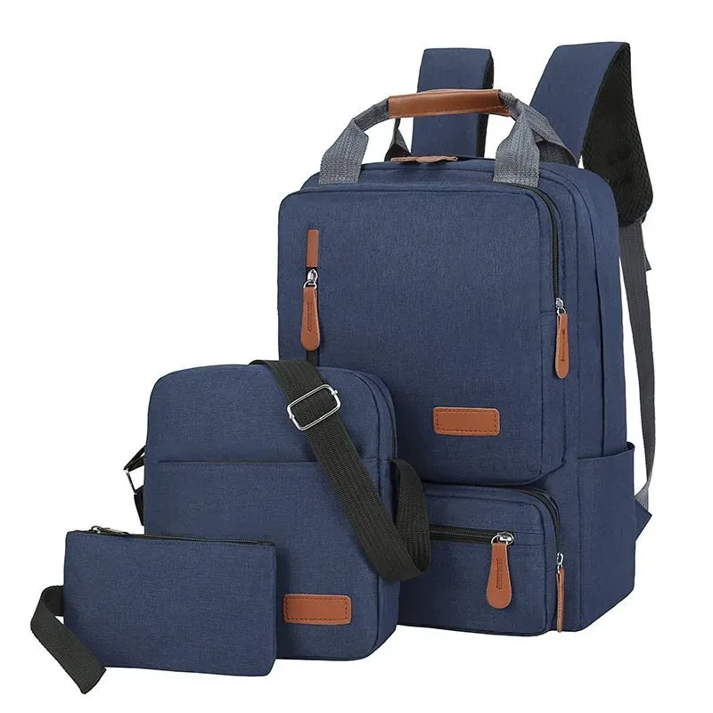 nouveau sac à dos de chargement usb sac à dos d'ordinateur étanche de grande capacité pour hommes cartable d'étudiant multifonction en trois pièces