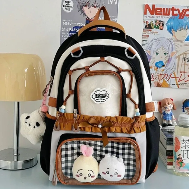 nouveaux sacs à dos y2k style dessin animé, grande capacité, transparents, pour filles, sacs à dos de présentation diy, sacs de voyage et d'école tendance pour l'extérieur