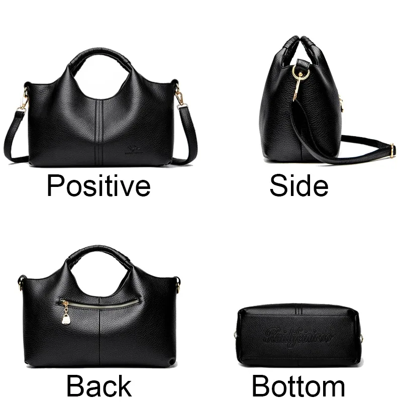 sac fourre-tout en cuir authentique pour femmes, fourre-tout de luxe de grande capacité, sacs à bandoulière diagonale à une épaule, sac à main simple à la mode