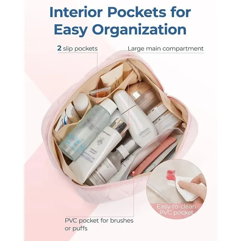 1 pièce trousse de toilette étanche, sac de rangement portable pour maquillage et cosmétiques, idéal pour les articles de toilette de salle de bain