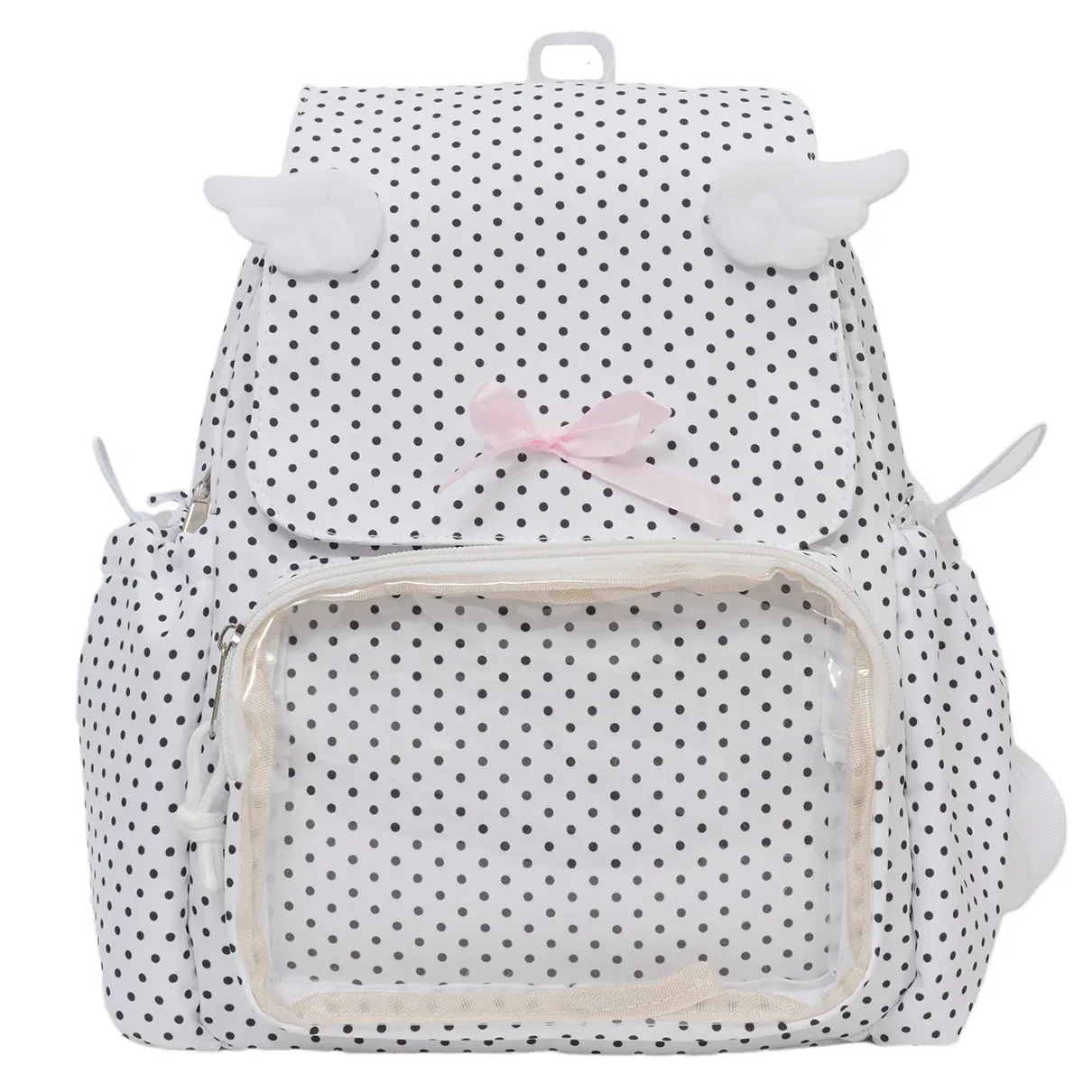 dot imprimer mochilas mujer doux arc épissé mochila cordon poches sac adolescentes sac à dos nouveaux ins sacs pour femme