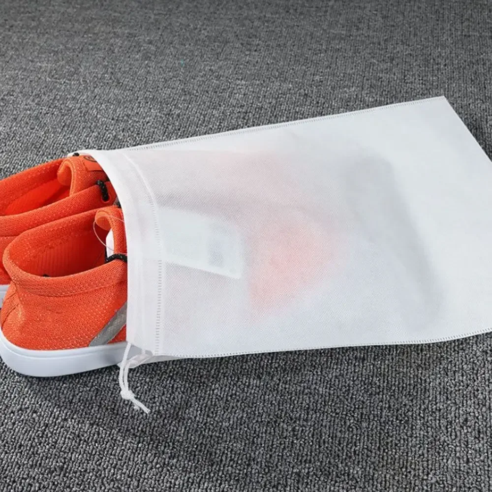 sac de rangement anti-poussière avec cordon de serrage pour voyage, sacs à cordon pour chaussures, non-tissé