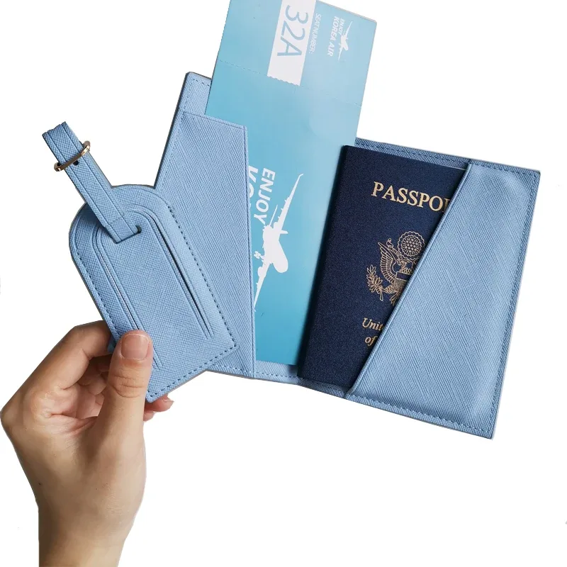 pince à passeport en cuir saffiano chancelor, pince à billet de voyage, porte-passeport multifonctionnel, portable et léger, multicolore, polyvalent