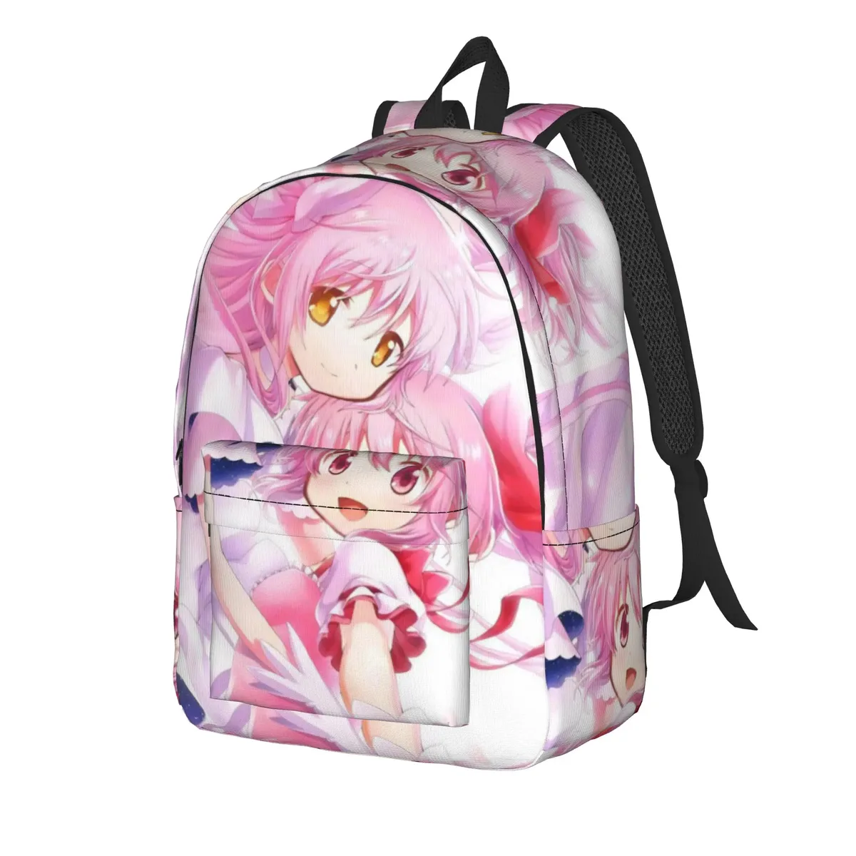 sac à dos anime puella magi madoka magica pour hommes et femmes, sac à dos d'école secondaire, sac à bandoulière pour ordinateur portable kaname madoka