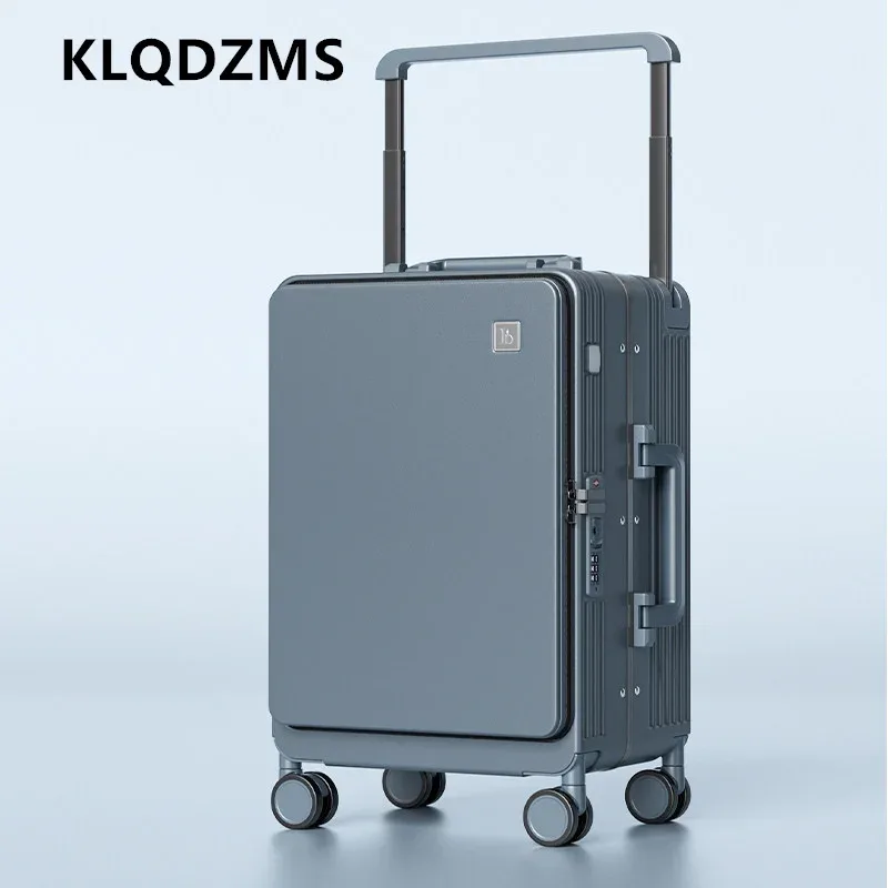 klqdzms valise abs+pc grande capacité, valise à roulettes pour femme, boîte de voyage 20"24"26"28 pouces, sac de voyage style chariot, bagage pour homme