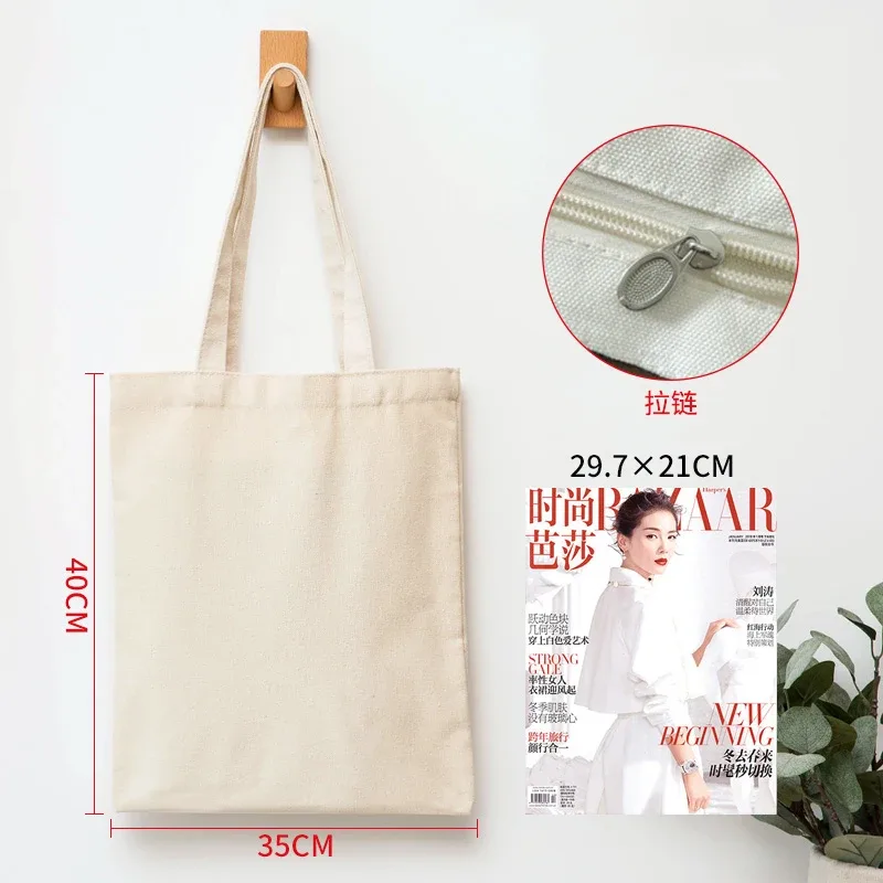 vente en gros de sacs d'épicerie en coton réutilisables personnalisés, 50 pièces/lot, logo imprimé, sac fourre-tout en toile haute capacité