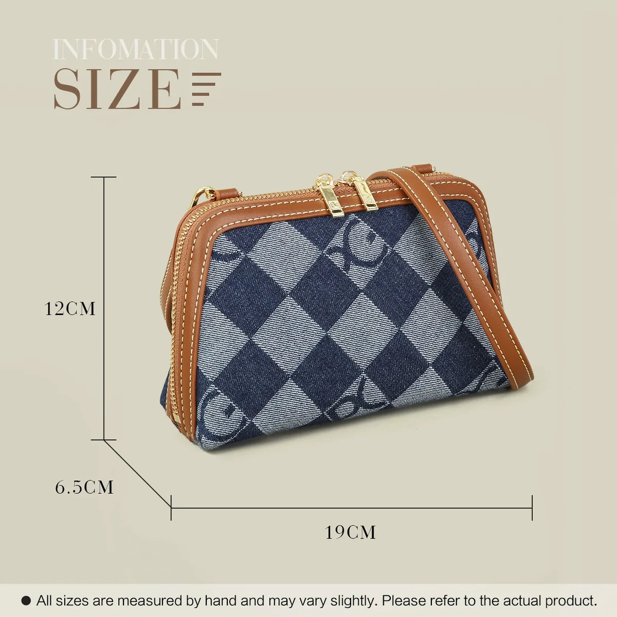 PG – sac à bandoulière en toile imprimé avec lettres pour femmes, petit sac à main de luxe à la mode pour usage quotidien