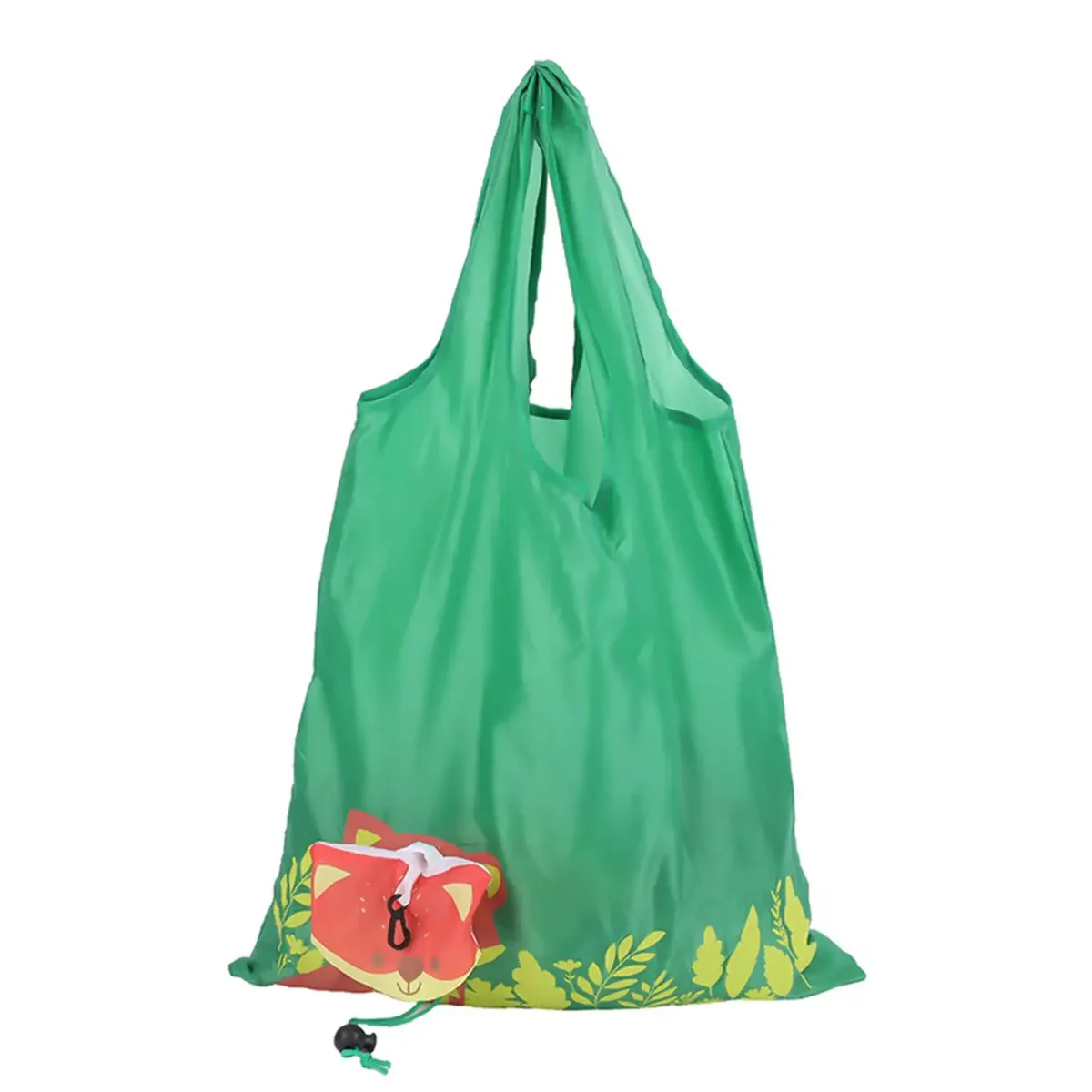 1pc nouveaux animaux utile polyester pliable écologique réutilisable sacs à provisions dessin animé eco sac fourre-tout portable voyage sac à bandoulière