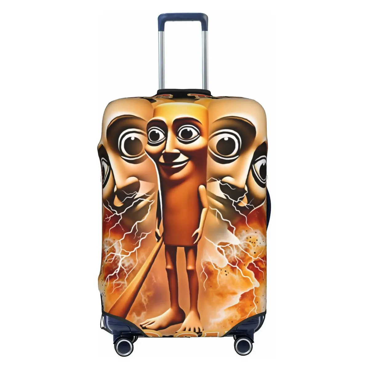 housse de protection élastique pour valise, motif humoristique italien tung tung tung sahur funk, convient aux valises de 18 à 32 pouces