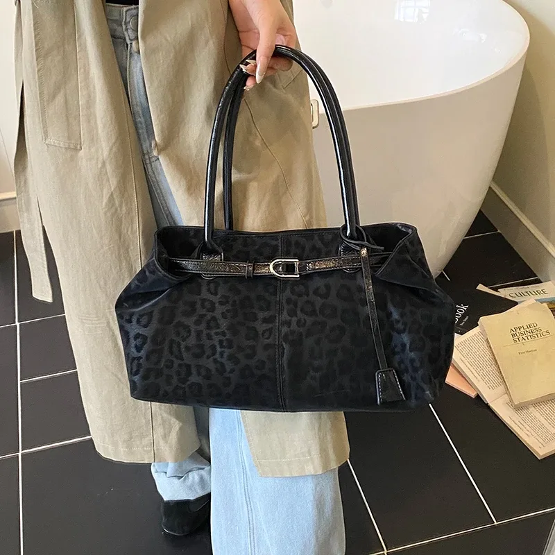 leftside – sacs à bandoulière léopard en cuir pu pour femmes, fourre-tout tendance de marque de luxe de styliste, sacs à main à poignée courte, 2025