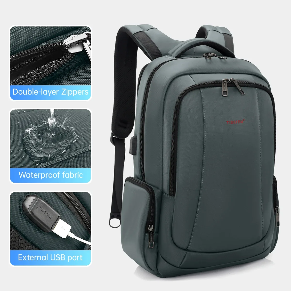 tigernu sacs à dos de voyage sac à dos sous vide 14 15.6 17.3 pouces sac à dos pour ordinateur portable pour sac à dos scolaire hommes cartable sac à dos de compression