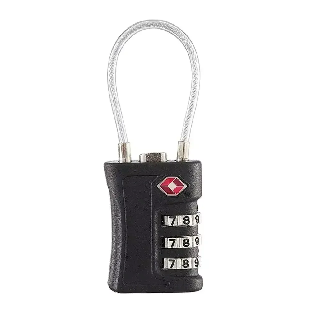cadenas tsa pvc poignée flexible petite taille couleur noir rouge jaune chiffres blancs accessoires voyage