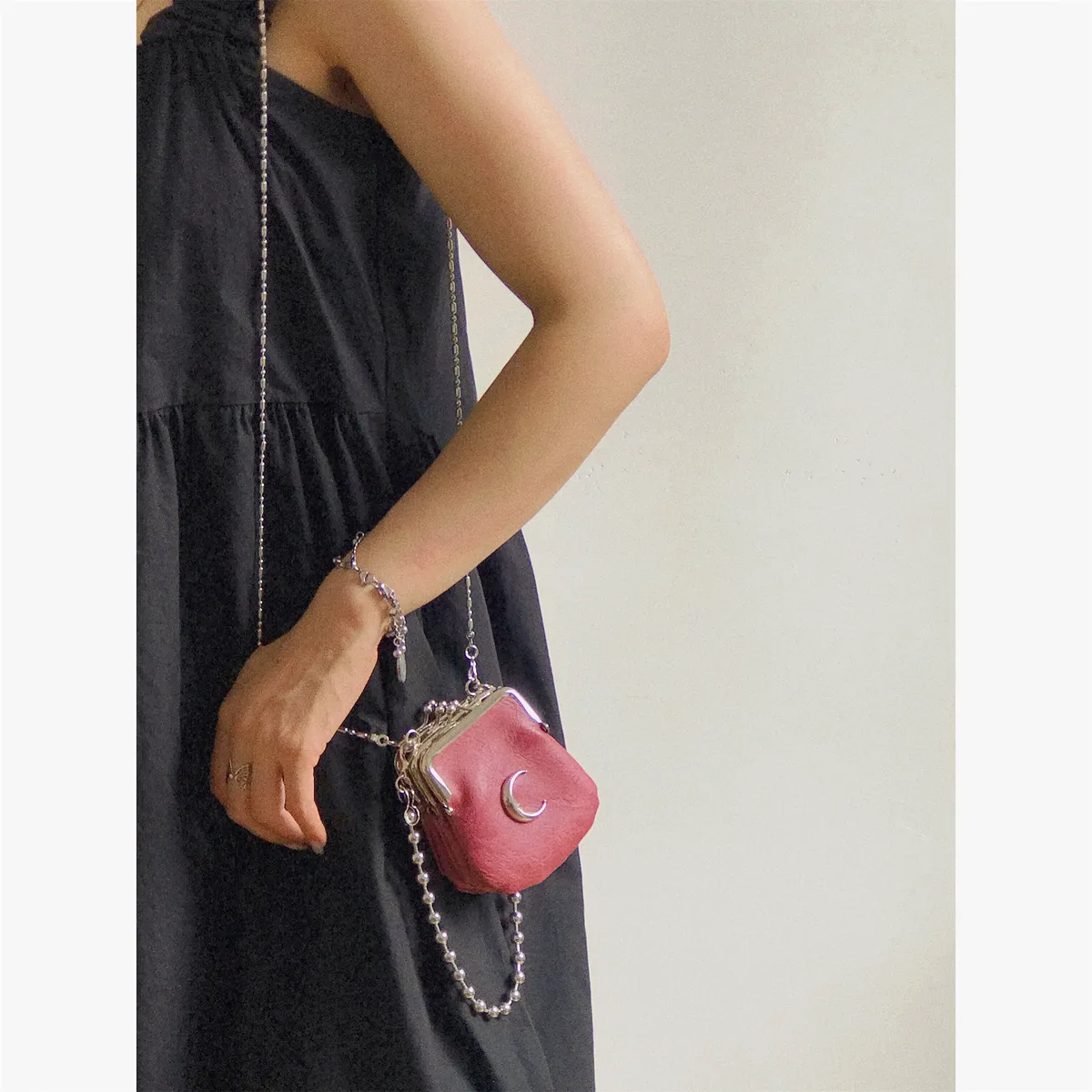 croissant design-mini sac à main trois en un pour femmes, sac à bandoulière, pochette portefeuille, mode pour dames