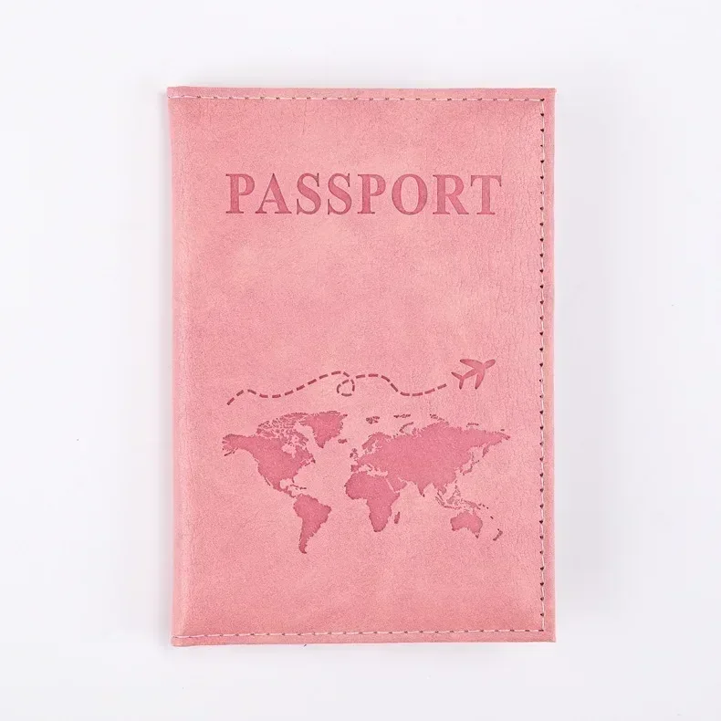 portefeuille de voyage en cuir pu pour passeport, organiseur de cartes, accessoires de voyage tendance pour femmes/hommes