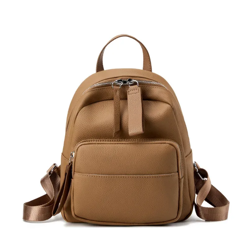 sac à dos de grande capacité pour femmes, couche supérieure en cuir de vache, sac à main de voyage polyvalent décontracté, cartable de banlieue pour filles, 2025