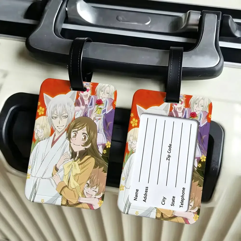 étiquette de bagage portable anti-perte anime k-kamisama kiss magazine, étui de carte d'informations en pvc, étiquette de voyage pour valise et sac à dos
