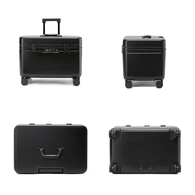 valise à roulettes bunnyfly 18" en alliage d'aluminium, valise de pilote pour appareil photo, sac de transport pour équipement photographique avec roues