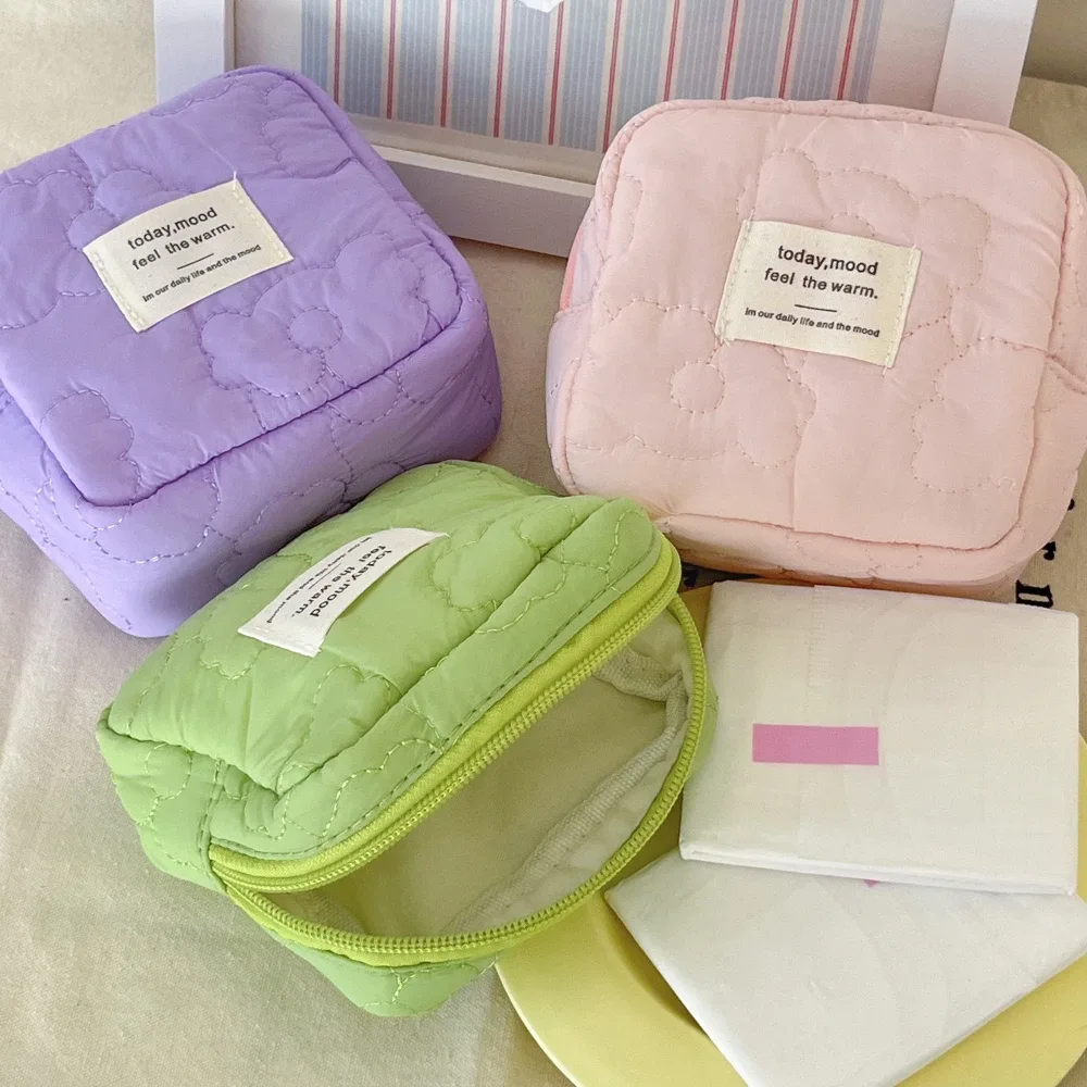 nouveau motif de fleur femmes sac de maquillage rouge à lèvres organisateur cosmétique sac à fermeture éclair mignon sac à main pochette sac cosmétique femme maquillage sacs