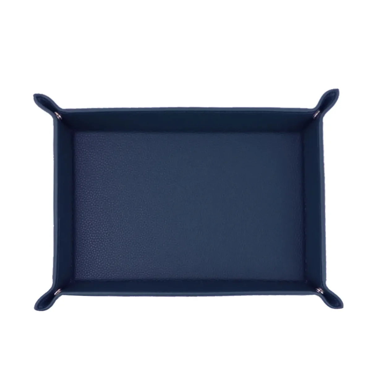 plateau carré pliable en cuir personnalisable avec nom, boîte de rangement de bureau, plateau à bijoux, organisateur pour dés, clés, portefeuilles et pièces de monnaie